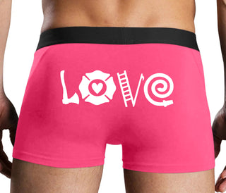 Love Fire Fighter - Pink Boxer Brief