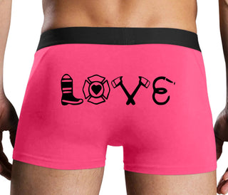 Love Fire Fighter - Pink Boxer Brief