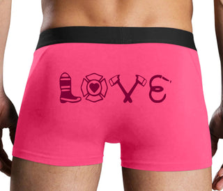 Love Fire Fighter - Pink Boxer Brief