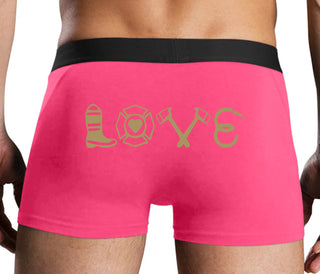 Love Fire Fighter - Pink Boxer Brief