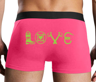 Love Fire Fighter - Pink Boxer Brief