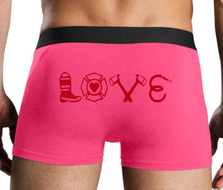 Love Fire Fighter - Pink Boxer Brief
