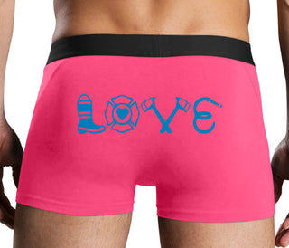 Love Fire Fighter - Pink Boxer Brief
