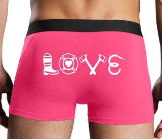 Love Fire Fighter - Pink Boxer Brief