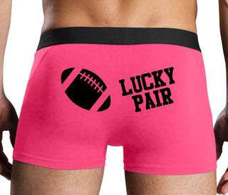 Lucky Pair - Football - Pink Boxer Brief