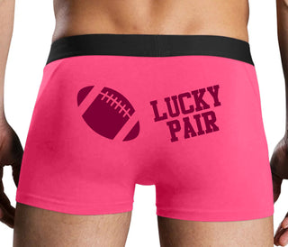 Lucky Pair - Football - Pink Boxer Brief