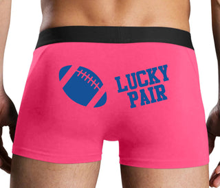 Lucky Pair - Football - Pink Boxer Brief