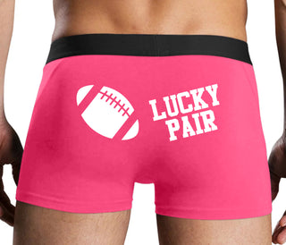 Lucky Pair - Football - Pink Boxer Brief