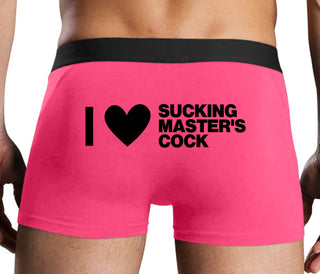 I Love Sucking Master's Cock - Pink Boxer Brief