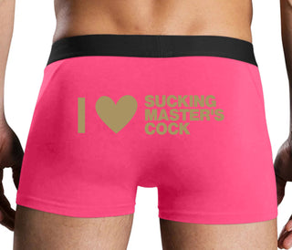 I Love Sucking Master's Cock - Pink Boxer Brief