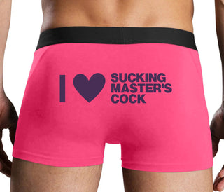 I Love Sucking Master's Cock - Pink Boxer Brief