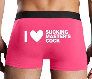 I Love Sucking Master's Cock - Pink Boxer Brief