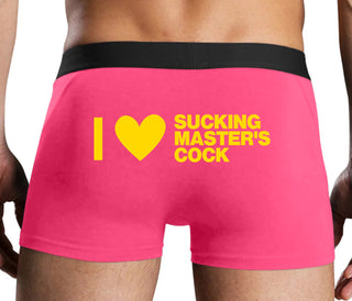 I Love Sucking Master's Cock - Pink Boxer Brief