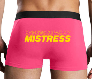 Made To Serve My Mistress - Pink Boxer Brief
