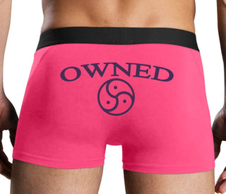 Owned With BDSM Symbol - Pink Boxer Brief