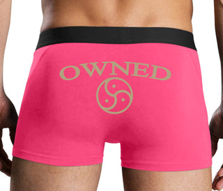 Owned With BDSM Symbol - Pink Boxer Brief