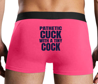Pathetic Cuck With A Tiny Cock - Pink Boxer Brief