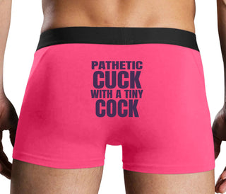 Pathetic Cuck With A Tiny Cock - Pink Boxer Brief