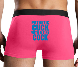Pathetic Cuck With A Tiny Cock - Pink Boxer Brief