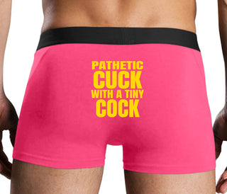 Pathetic Cuck With A Tiny Cock - Pink Boxer Brief
