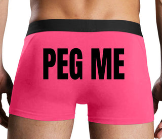Peg Me - Bold Logo - Pink Boxer Brief