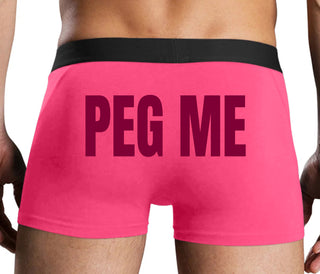 Peg Me - Bold Logo - Pink Boxer Brief