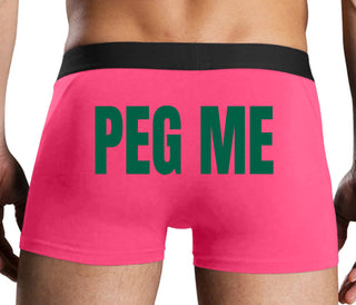 Peg Me - Bold Logo - Pink Boxer Brief