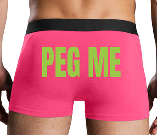 Peg Me - Bold Logo - Pink Boxer Brief