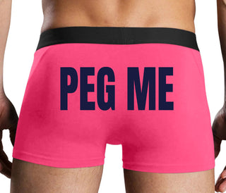 Peg Me - Bold Logo - Pink Boxer Brief
