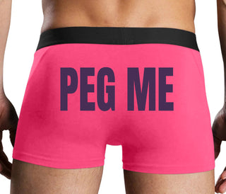 Peg Me - Bold Logo - Pink Boxer Brief