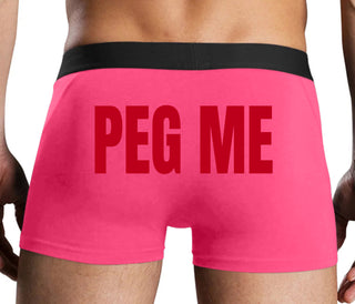 Peg Me - Bold Logo - Pink Boxer Brief