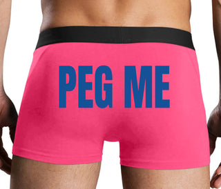 Peg Me - Bold Logo - Pink Boxer Brief