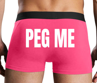 Peg Me - Bold Logo - Pink Boxer Brief