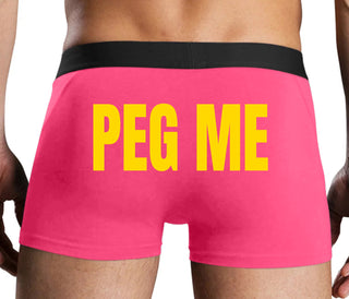 Peg Me - Bold Logo - Pink Boxer Brief