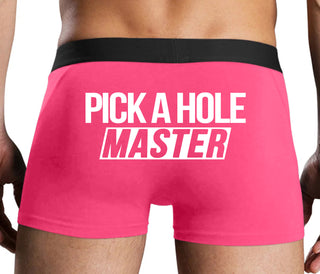 Pick A Hole Master - Pink Boxer Brief