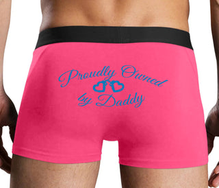 Proudly Owned By Daddy - Pink Boxer Brief