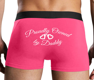 Proudly Owned By Daddy - Pink Boxer Brief