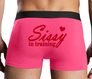 Sissy In Training - Pink Boxer Brief