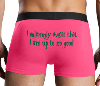 I Solemnly Swear I Am Up To No Good - Pink Boxer Brief
