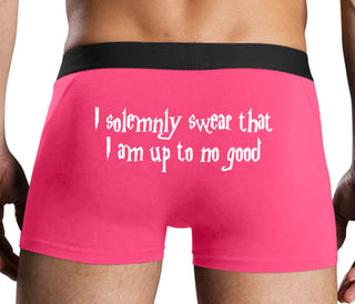I Solemnly Swear I Am Up To No Good - Pink Boxer Brief