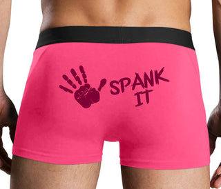 Spank It - Cute Hand Print - Pink Boxer Brief
