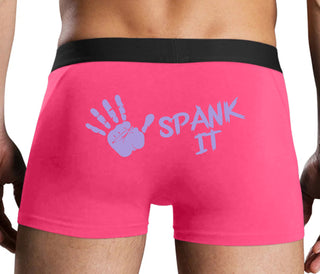 Spank It - Cute Hand Print - Pink Boxer Brief
