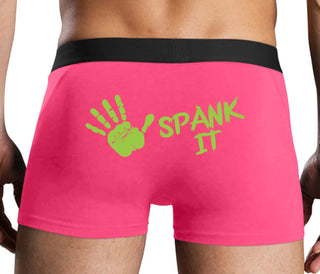Spank It - Cute Hand Print - Pink Boxer Brief