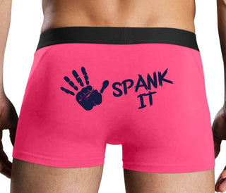 Spank It - Cute Hand Print - Pink Boxer Brief