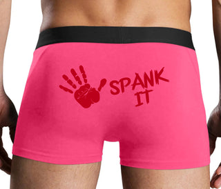 Spank It - Cute Hand Print - Pink Boxer Brief