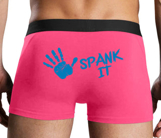 Spank It - Cute Hand Print - Pink Boxer Brief