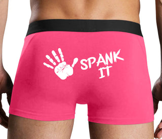Spank It - Cute Hand Print - Pink Boxer Brief