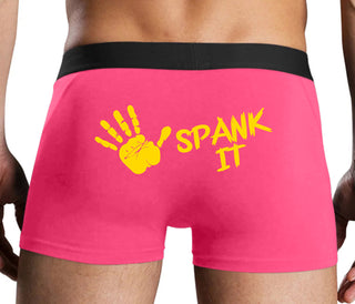 Spank It - Cute Hand Print - Pink Boxer Brief