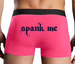 Spank Me - Goth Font - Pink Boxer Brief