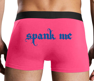 Spank Me - Goth Font - Pink Boxer Brief